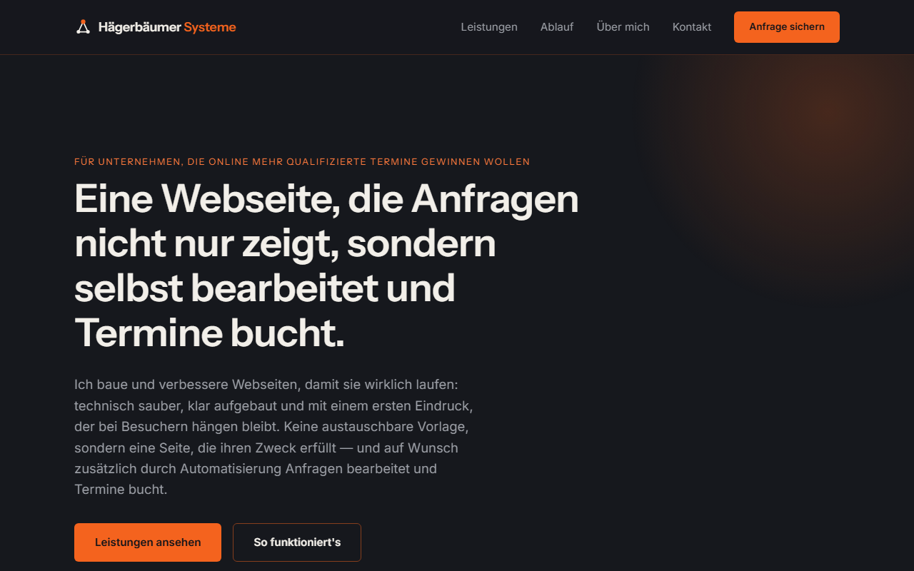 Vorschau dieser Webseite: Startseite von Hägerbäumer Systeme